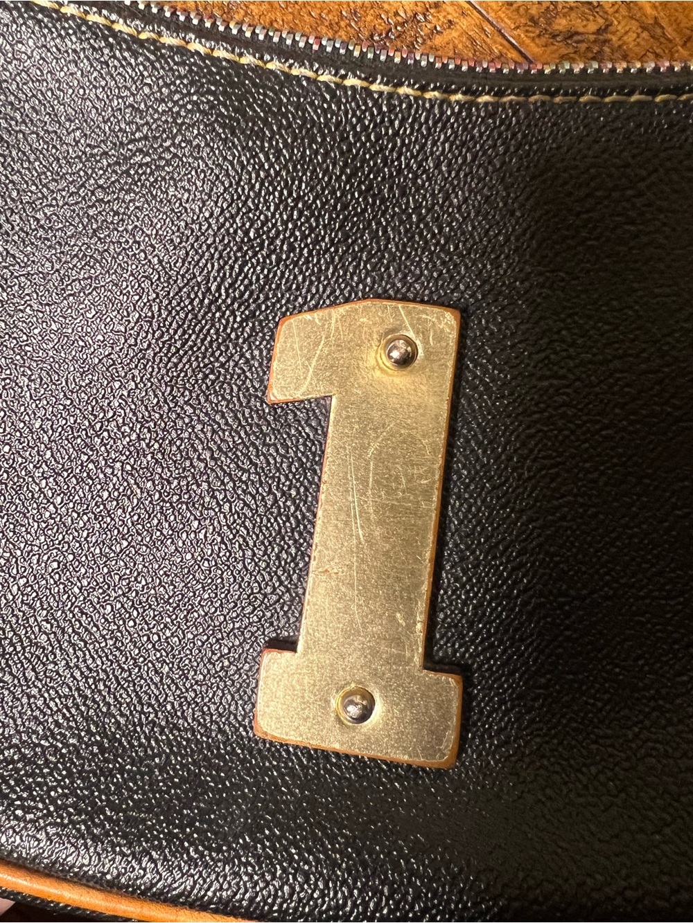 Dooney & Bourke Black Charm Y2K Lindsay Lohan number one 1 FLAWED - Picture 4 of 13
